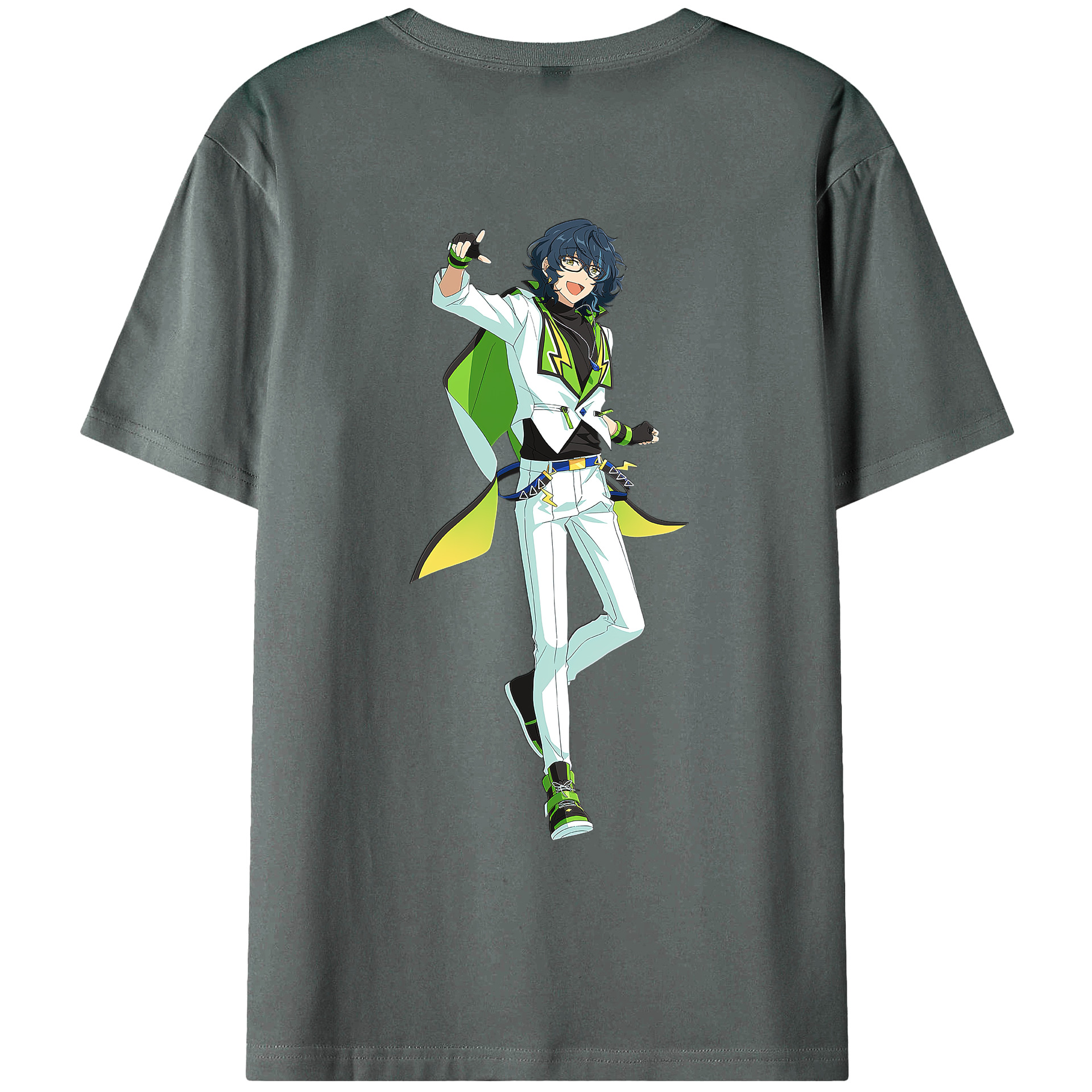 （画像用） あんさんぶるスターズ! Ensemble Stars 綿100％ メンズ半袖Tシャツ（バックプリント） 通気性